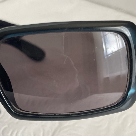 Vintage GUCCI GG 1176S Black Teal Rectangular Sunglasses 1998 Italy 7YB Plastic - Picture 9 of 15